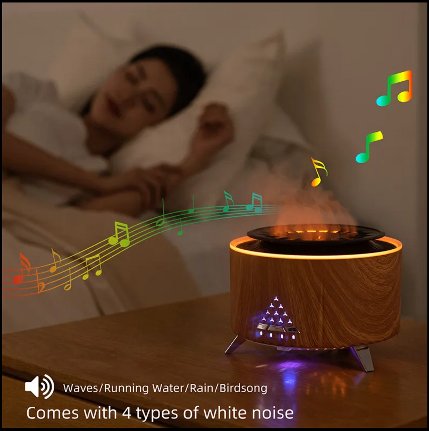 JellyMist – Flame Diffuser & Bluetooth Speaker